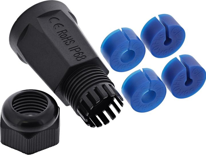 Actual product image InLine ® Kabelverbinder Leergehäuse RJ45 Keystone, IP68, mit Deckel