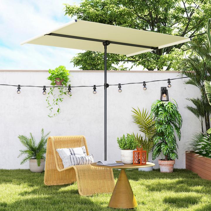Image du produit Outsunny Sonnenschirm Aluminium, Polyester Beige (1.50 m)