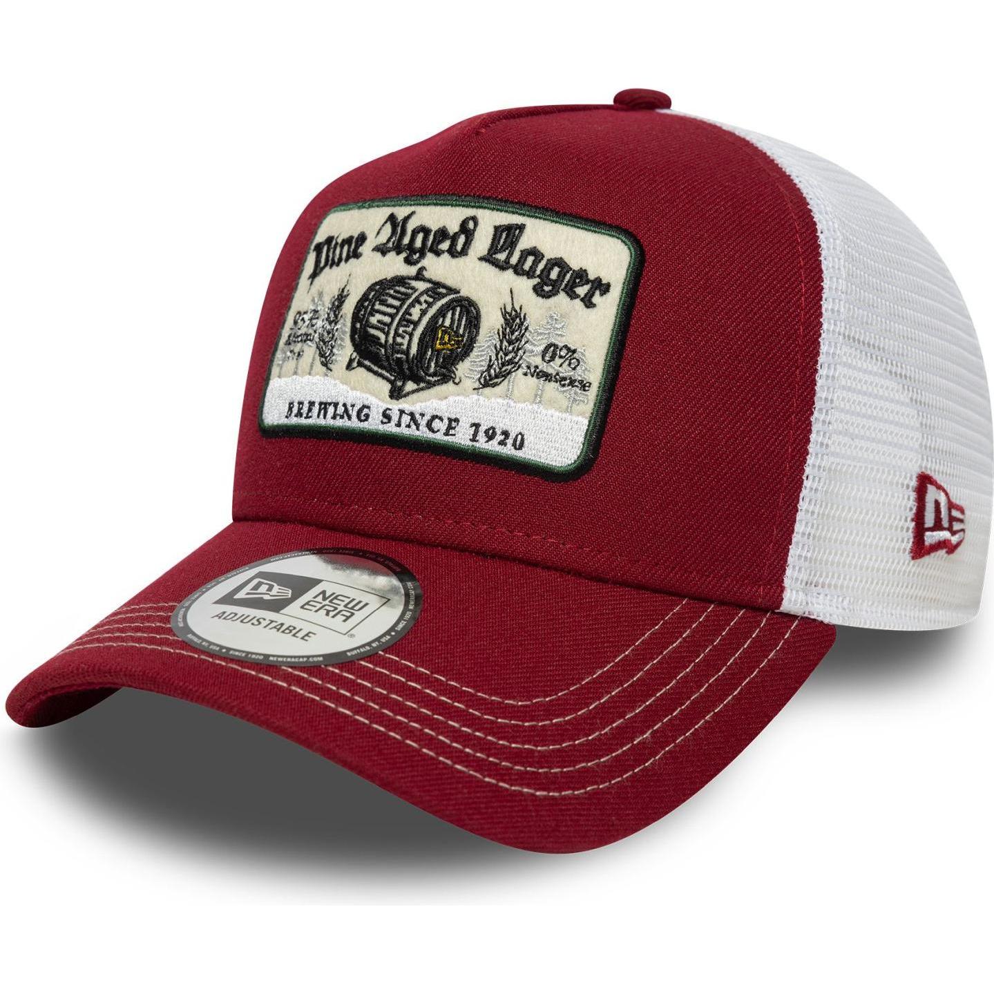 New Era, Herren, Cap, Vintage Mesh Trucker Cap - Fine Aged Lager, Rot, (One Size)