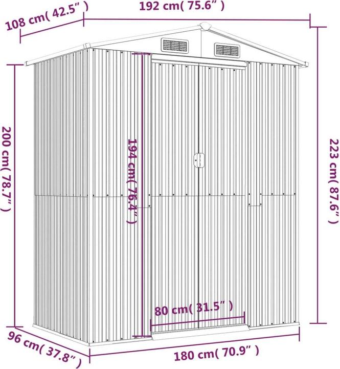 Produktbild vidaXL Geräteschuppen
