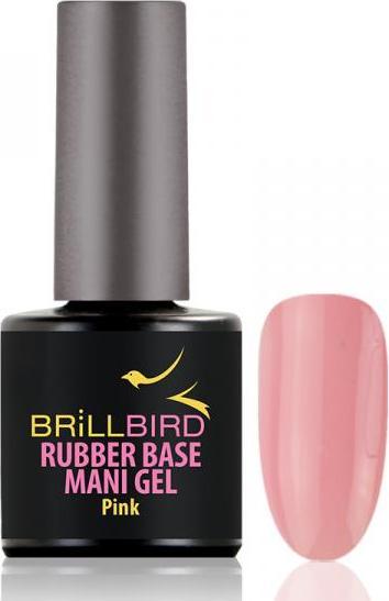 Produktbild BrillBird Rubber Gel Base&Coral #1 Pink 8ml (#1 Pink, Gel-Effekt Nagellack)