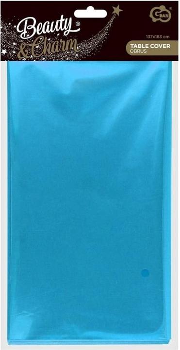 GoDan Folientischdecke, Metallic-Hellblau, 137 x 183 cm (183 x 137 cm)