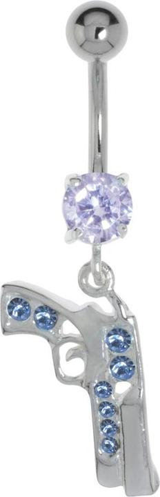 Produktbild Bijouteria Bauchpiercing (Silber 925, Kristall, Chirurgenstahl 316L)
