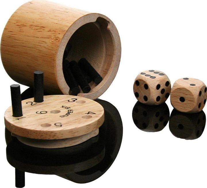 Produktbild Bestsaller Super Six (aus Holz) (Deutsch, Englisch, Französisch, Italienisch, 2 - 6 Spieler)