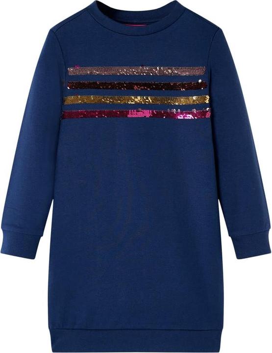 Produktbild vidaXL Kinder-Pulloverkleid Marineblau 92,Material: 95 % Baumwolle (92)