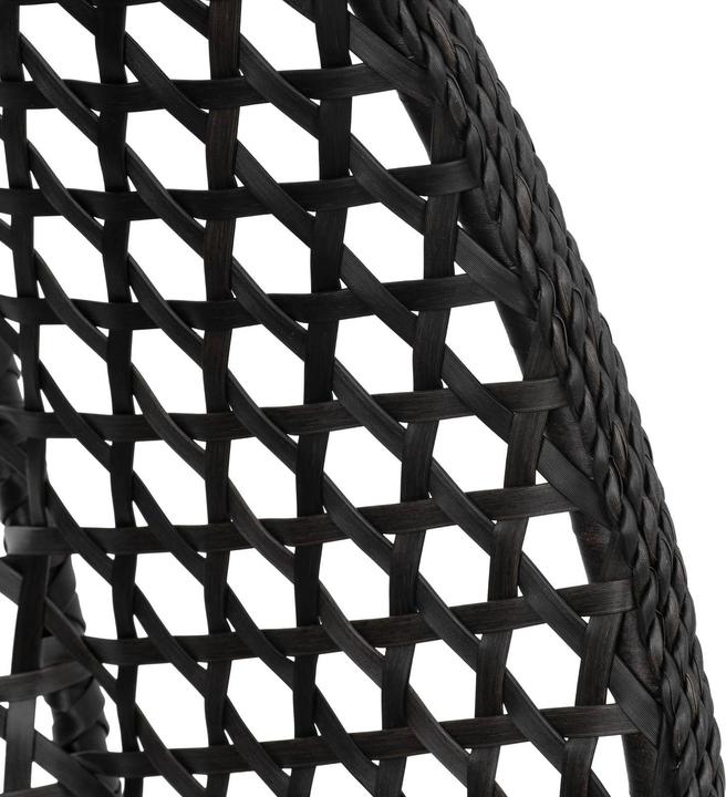 Produktbild Uniprodo Outdoor-Hängesessel mit Gestell Hängesessel Garten faltbar schwarz/grau 150 kg (150 kg)