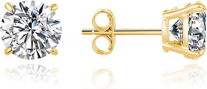 Moiss OblÃ­benÃ© peckovÃ© nÃ¡uÅ¡nice s ÄirÃ½mi zirkony E000116 - Diameter: 0.8 cm