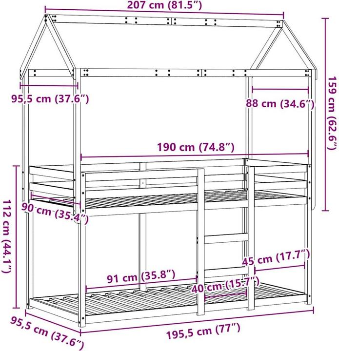 Produktbild vidaXL Piacenza (75 x 190 cm)
