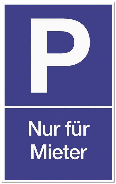 Actual product image HP Autozubehör Parking space sign parking for tenants L250xW400 mm blue/white plastic