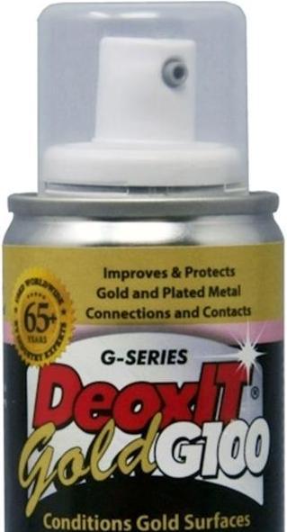 Actual product image Cai Caig DeoxIT Kontaktreiniger G100PS-2 Gold Spray für Metall-Kontakte mit Mikrofasertuch