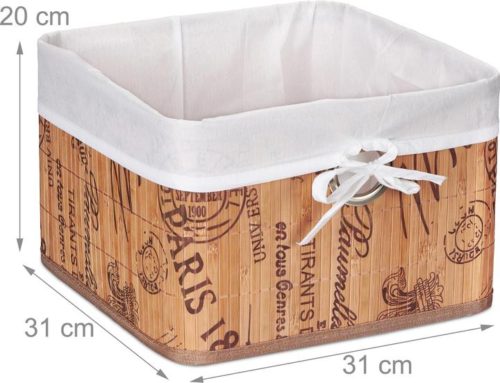 Actual product image Relaxdays storage basket (1 x, 31 x 31 x 20 cm)