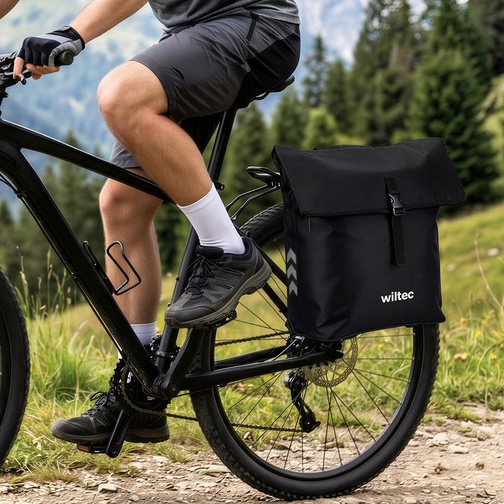 Produktbild Wiltec Fahrrad-Trolley Gepäckträgertasche 28l Fahrradtasche Gepäckträger (28 l, Gepäckträgertasche)