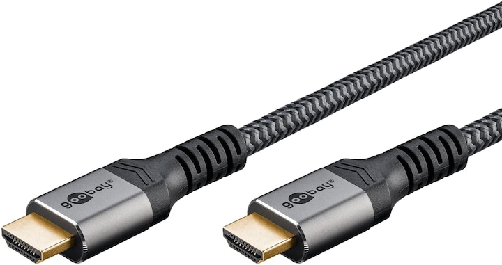 Goobay High-speed HDMI cable with Ethernet, 5 m, Sharkskin Grey (5 m, HDMI)