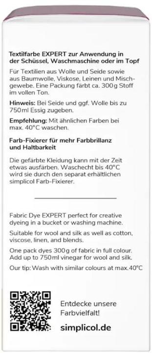 Produktbild Simplicol Textilfarbe expert (Brombeerrot, 150 ml)