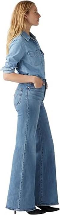 Actual product image Levis Ribcage Bells Medium Indigo Worn In (W25/L34)