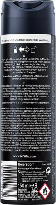 Actual product image NIVEA MEN Black & White Invisible Original Spray (Spray, 150 ml)