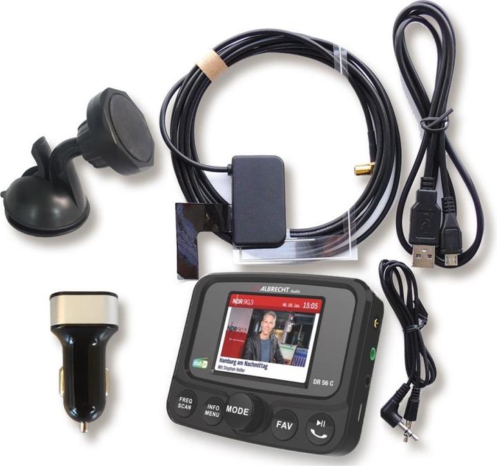 Actual product image Albrecht DR 56 C DAB+ Car radio tuner with colour display