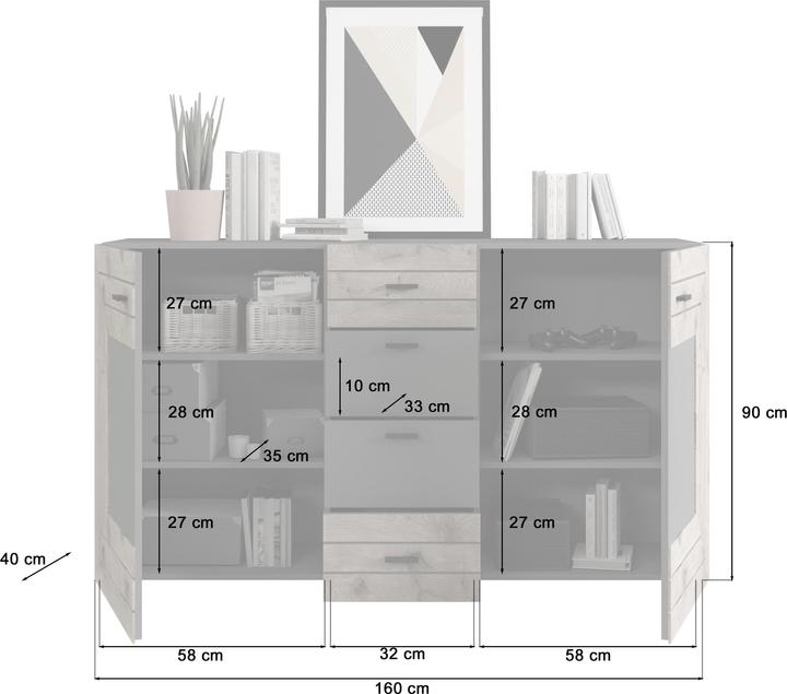Actual product image Xonox Home Freno (160 x 90 x 40 cm)
