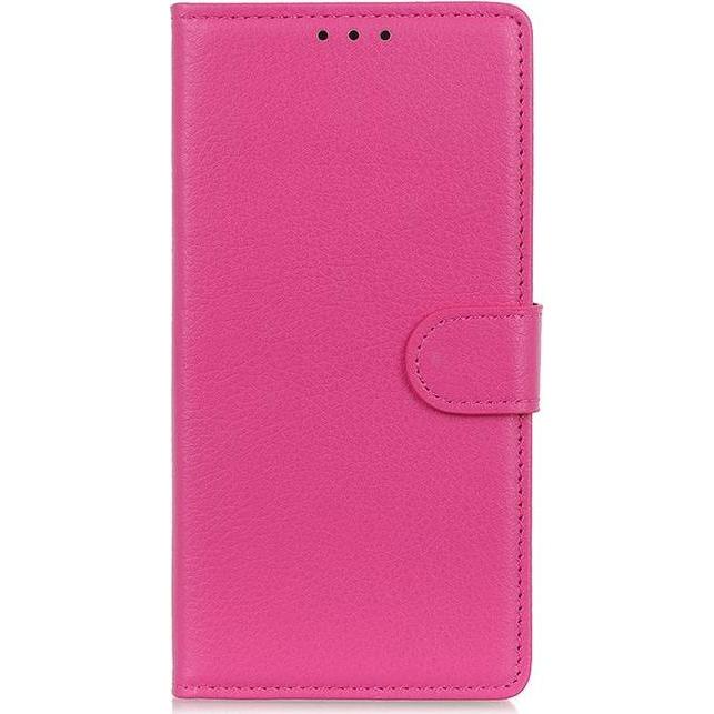 MU Classic Litchi Leder Bookcover Series (Huawei Nova 9, Honor 50), Smartphone Hülle, Rosa