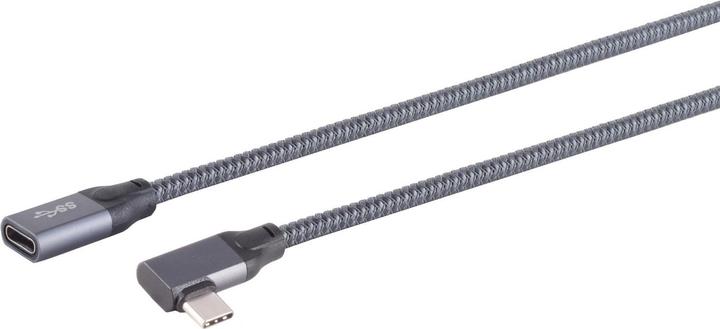 Actual product image Shiverpeaks S/CONN maximum connectivity USB-C® extension cable, 3.2, 90°, Pro, 2m (2 m, USB 3.2 Gen 2x2, 100 W)
