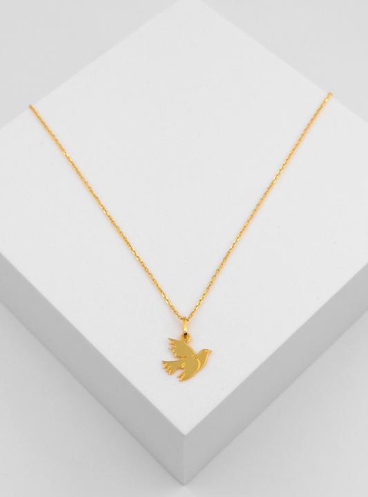 Actual product image Muau Pendant dove yellow gold 750, 17x12mm (750/18K yellow gold)