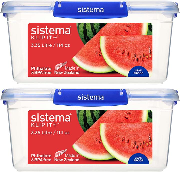 Actual product image Sistema Rectangle Klip It Plus 2 Pack 3.35 L (3.35 l)