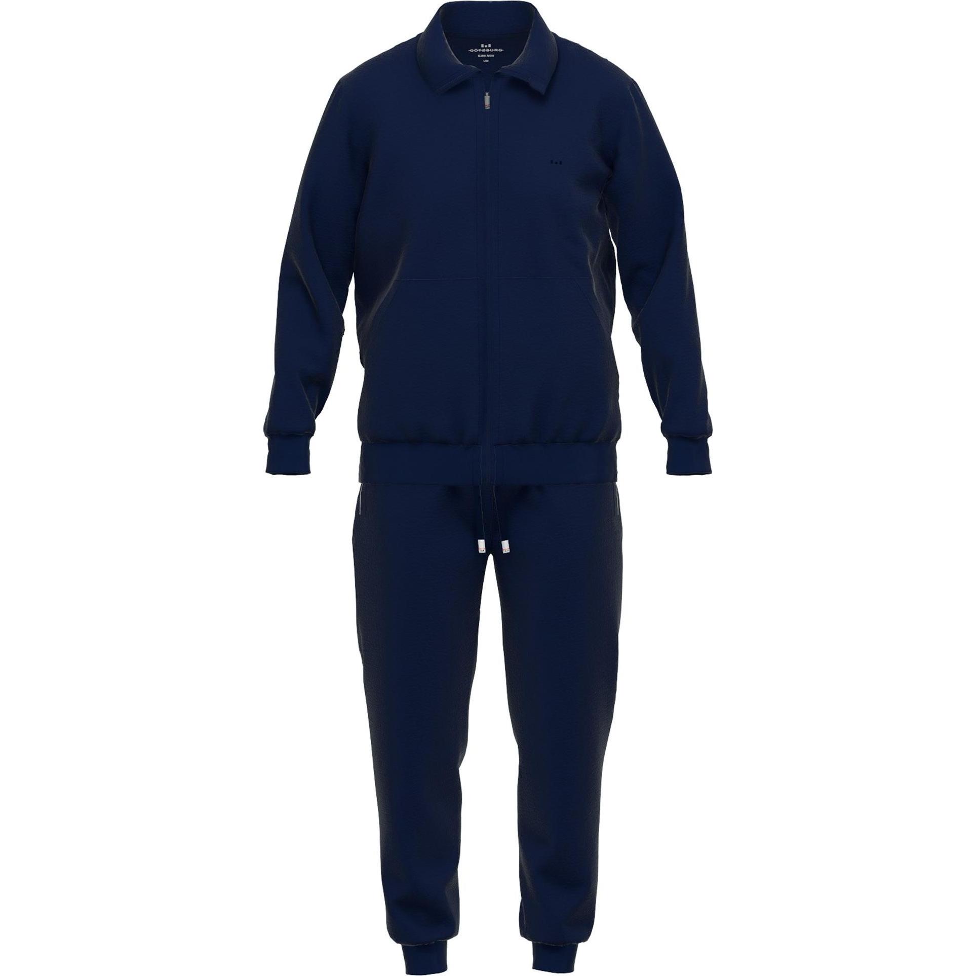 Götzburg, Herren, Pyjama, Trainingsanzug Sportlich Bequem sitzend, Blau, (M)
