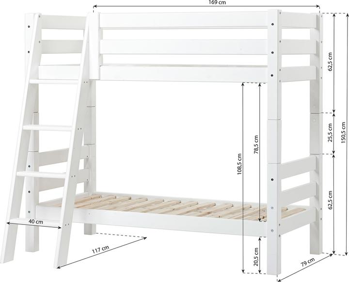 Actual product image Hoppekids PREMIUM Bunkbed 70x160 slant (70 x 160 cm)