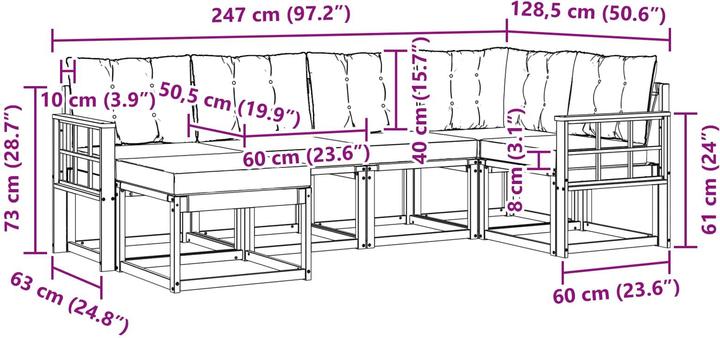Produktbild vidaXL Outdoor-Sofagarnitur