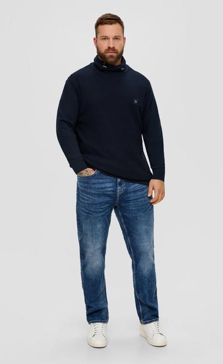 Produktbild s.Oliver Strickpullover Strickpullover mit Jersey-Ärmeln (3XL)