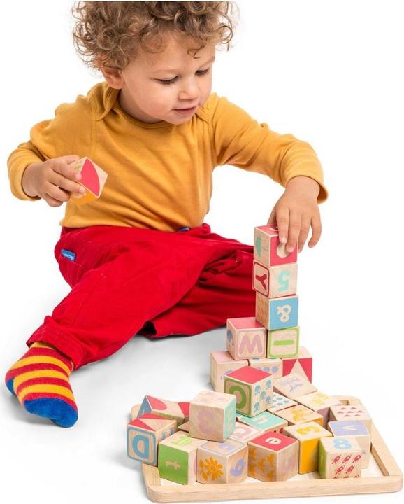 Actual product image Le Toy Van Colored wooden cubes - ABC & more