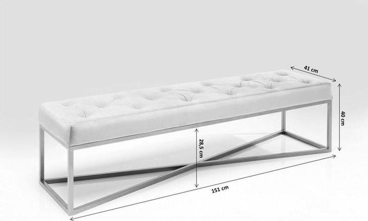 Image du produit Kare Design Banquette Crossover gris noir 150x40cm (150 cm)