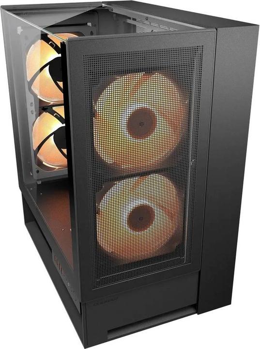 Actual product image Cougar Gehäuse Midi-Tower OmnyX, ARGB, Schwarz (mATX, Mini-ITX, ATX)
