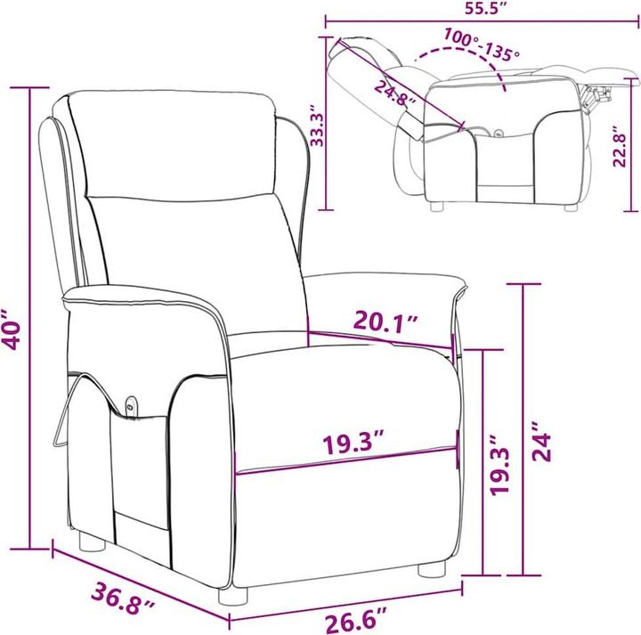 Actual product image vidaXL Massage chair