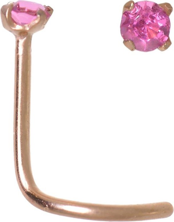 Produktbild Bijouteria Nasenpiercing (PVD Beschichtung (goldfarbig), Chirurgenstahl 316L, Kristall)
