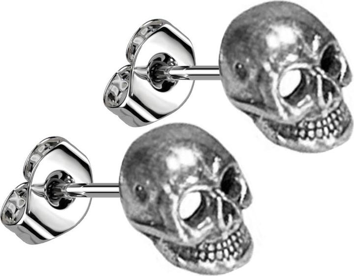 Immagine prodotto Chaotic Trading Ohrstecker silber Totenkopf (Ottone)