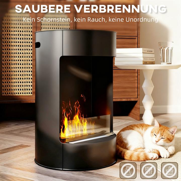 Immagine prodotto Homcom Ethanol-Kamin Stahl, Edelstahl Schwarz