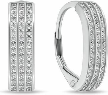 Produktbild Brilio Silver - Timeless silver earrings with zircons LME269