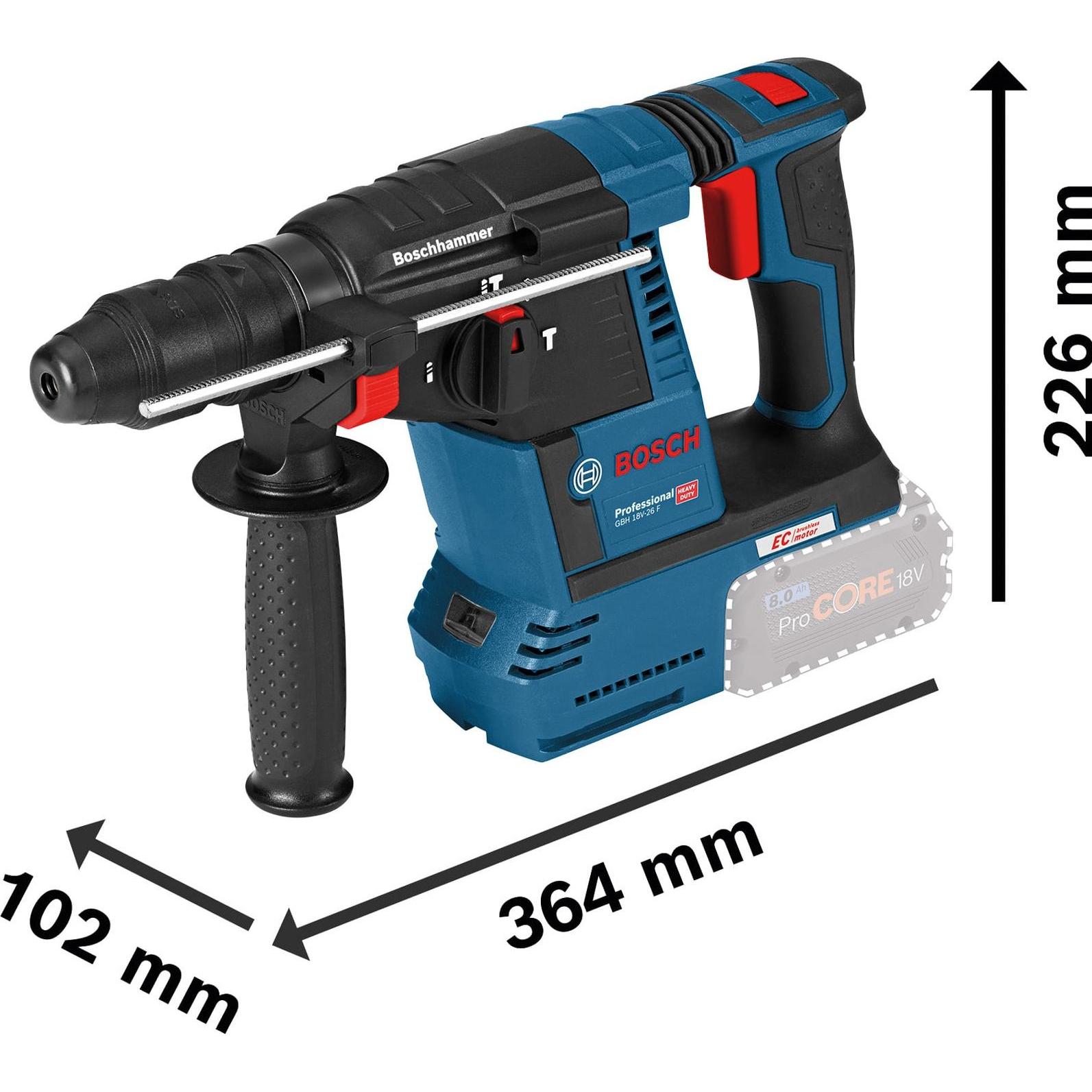 Bosch Professional, Trapano + Avvitatore a batteria, GBH 18V-26F