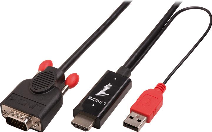 Produktbild Lindy HDMI (Typ A) — VGA (1 m, HDMI, VGA, 2.0)