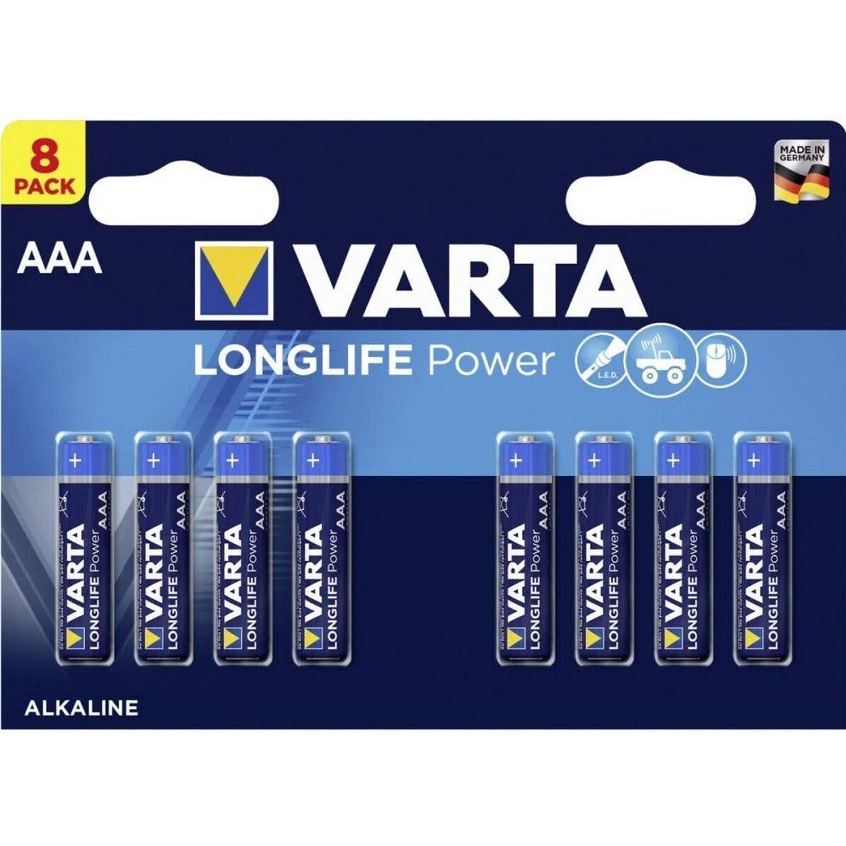 Varta potenza a lunga durata (8 pz., AAA, 1260 mAh), Batterie + pile