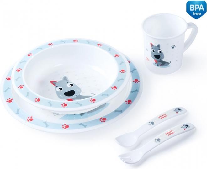 Actual product image Canpol BABIES plastic vessel and Tool set CUTE IMALS, 4/401 blu