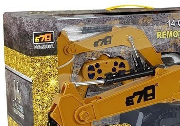 Image du produit Lean Toys RC 2.4G Bagger mit gelbem Licht