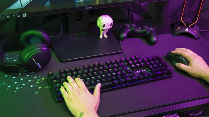 Actual product image The G-Lab Keyz Carbon Ex - Noir/RGB/Filaire/Switch Tactile (FR, Cable)