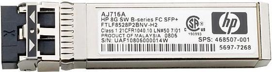 Produktbild HPE toreVirtual 3000 2-pack Short Wave Fibre Channel SFP+ Netzwerk-Transceiver-Modul Faseroptik SFP+ 850