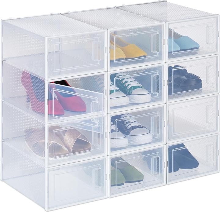 Image du produit Relaxdays 12x boîtes-à-chaussures (23 x 33.50 x 14.50 cm)