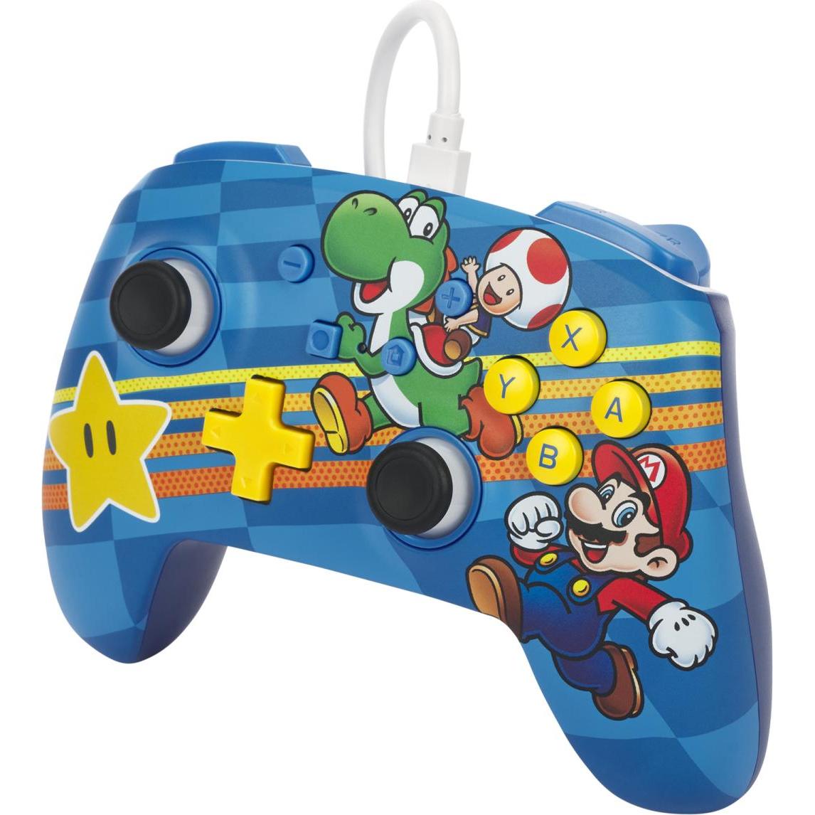 NoName Controller cablato per Nintendo Switch - Amici del Regno dei Funghi (Switch OLED, Switch), Controller gaming, Multicolore