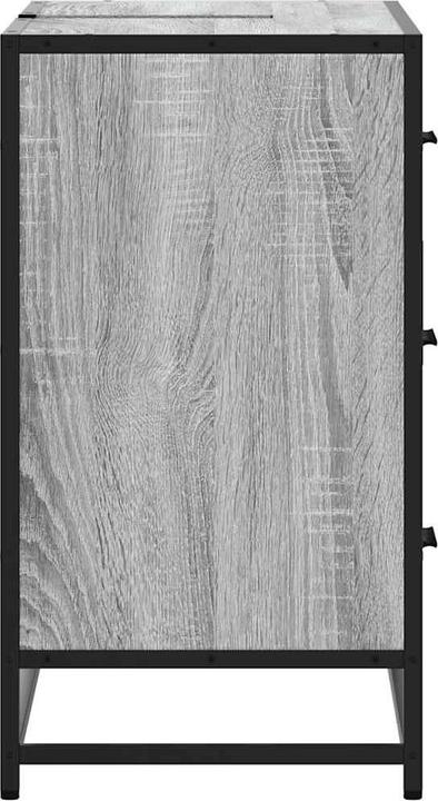 Produktbild vidaXL Waschbeckenunterschrank Grau Sonoma 80x33x60 cm Holzwerkstoff (80 x 33 x 60 cm)