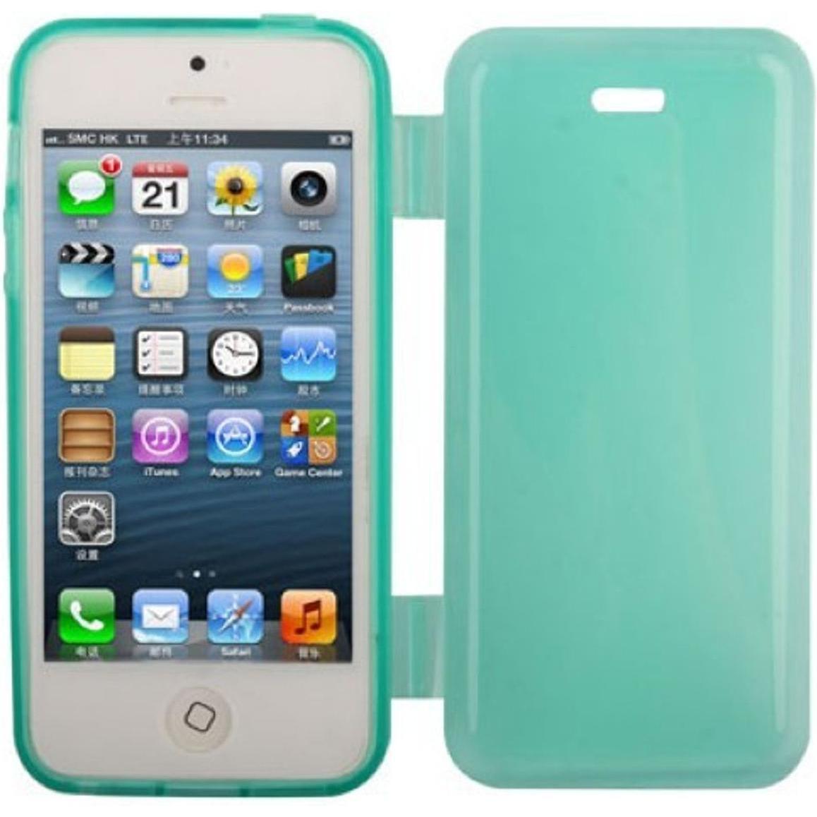 König Design Handy Hülle Schutz Case Cover Schale Bumper Etui für Apple iPhone SE Türkis Neu (Apple iPhone SE), Smartpho...