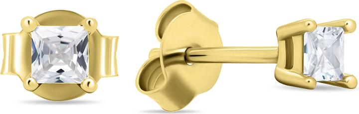 Produktbild Brilio Silver - Sparkling gold-plated stud earrings with zircons EA617Y
